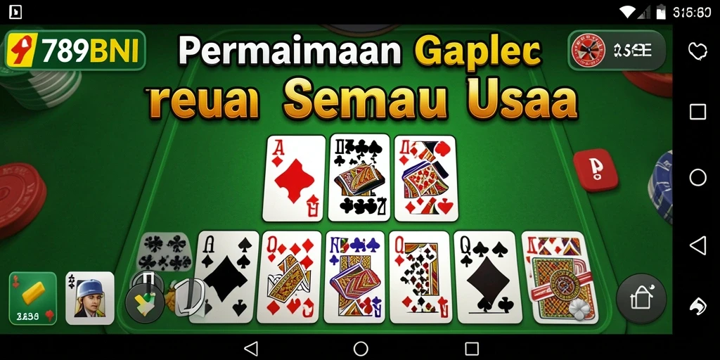 Screenshot game Gaple 789BNI yang menampilkan gameplay seru.