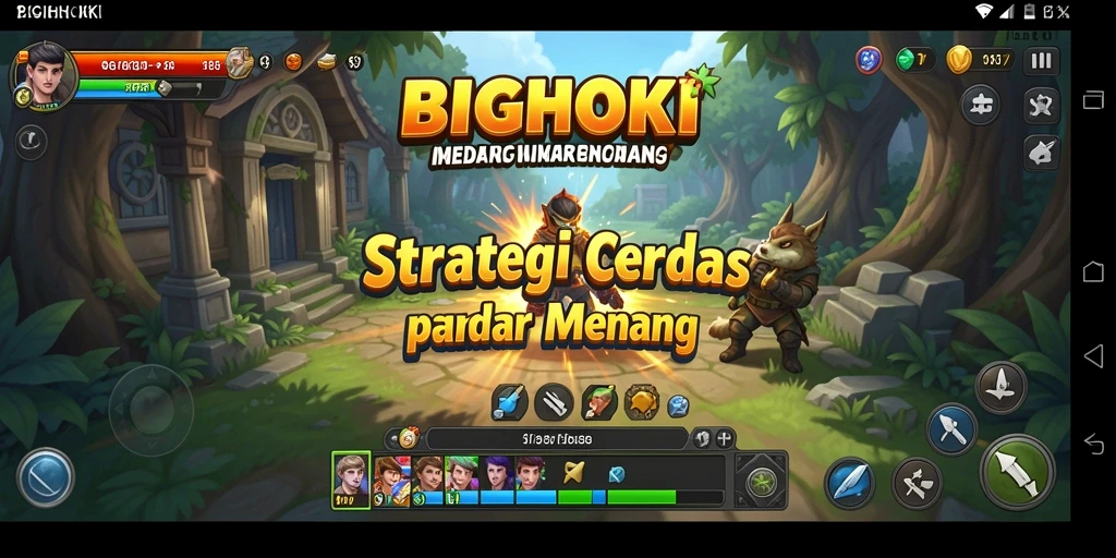 Gameplay BIGHOKI yang mengasyikkan dan strategis.