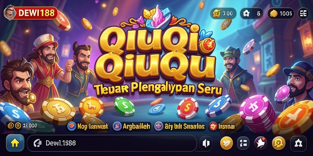 Tampilan gameplay DEWI188 yang menampilkan duel QiuQiu yang intens.