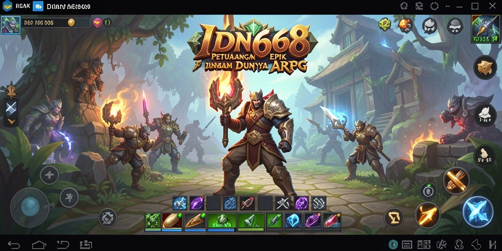 Gameplay ARPG IDN668 menampilkan pertarungan yang seru dan menantang.