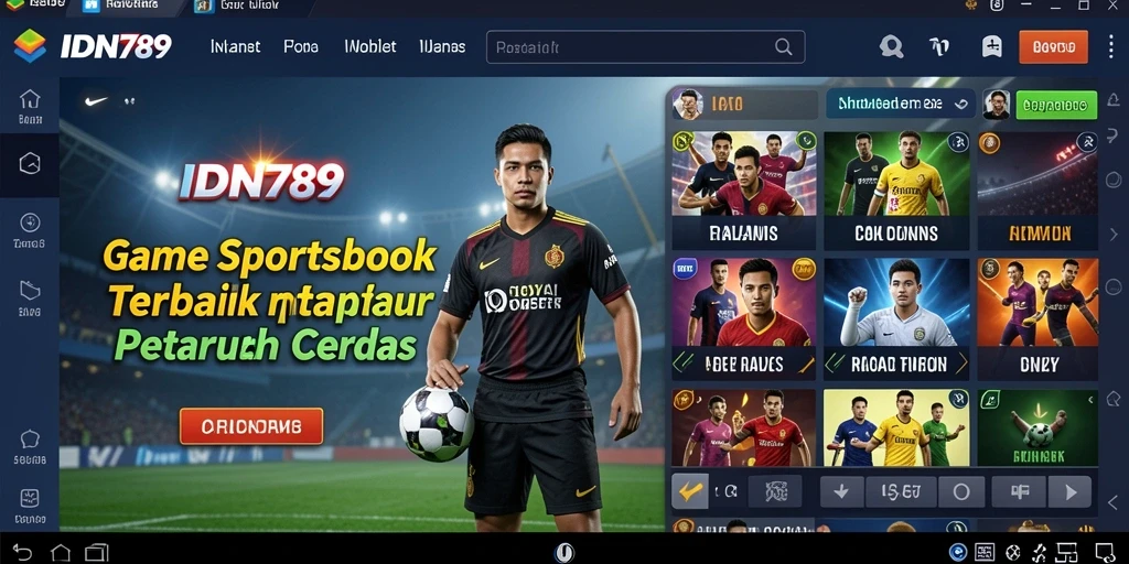 Screenshot IDN789 menampilkan berbagai opsi taruhan olahraga.