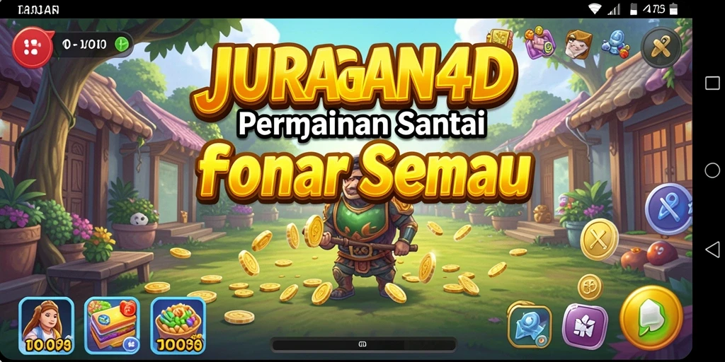 Tampilan gameplay JURAGAN4D yang penuh warna dan menarik.