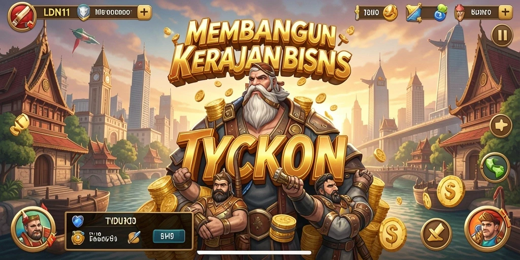 Tampilan menarik dari gameplay LDN11 yang penuh strategi Tycoon.
