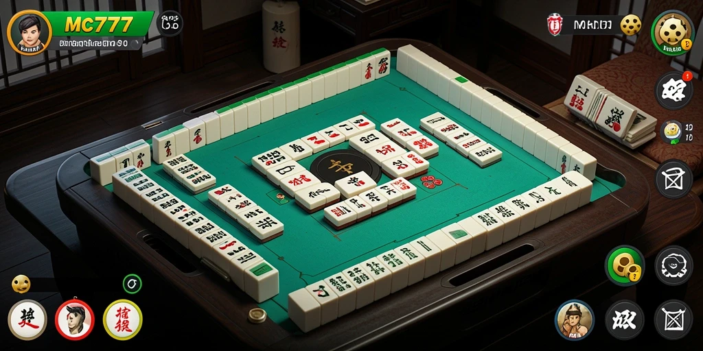 Tampilan gameplay seru dari aplikasi MC777 Mahjong.