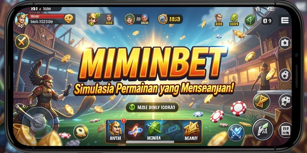 Tangkapan layar gameplay MIMINBET yang menunjukkan simulasi interaktif.