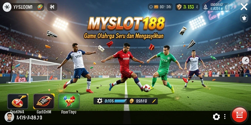 Tangkapan layar gameplay MYSLOT188 yang menampilkan aksi olahraga seru.