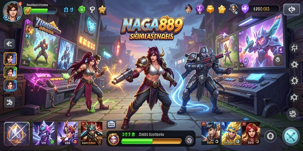 Screenshot utama NAGA889 menampilkan pengalaman gameplay simulasi yang menarik.
