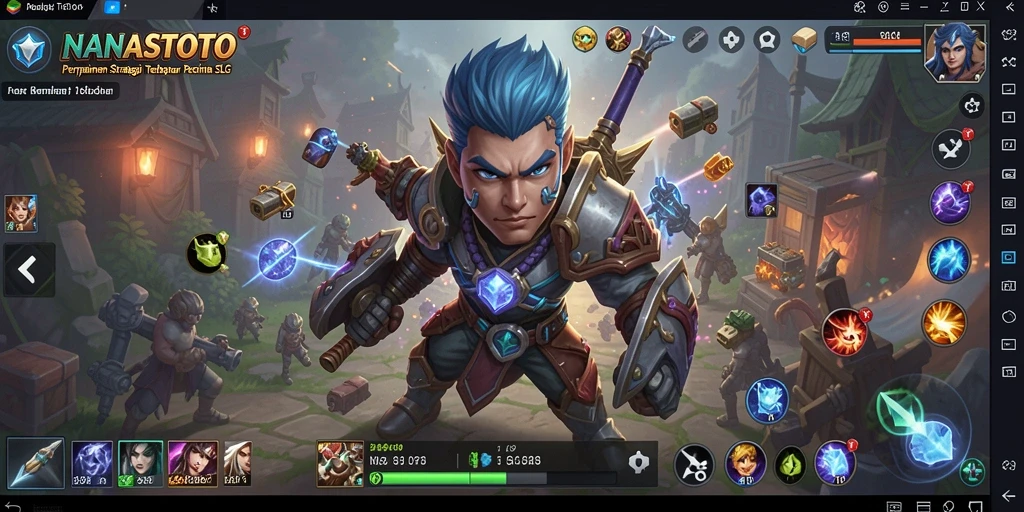 Tampilan gameplay <strong>NANASTOTO</strong> yang menarik dan penuh strategi SLG.