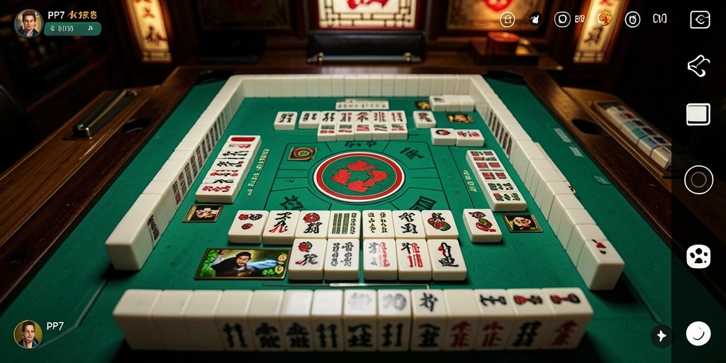 Tampilan gameplay PP7 yang menampilkan keseruan permainan Mahjong.