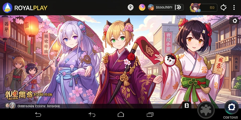 Tampilan gameplay epik dari ROYALPLAY dengan karakter Anime yang menarik.