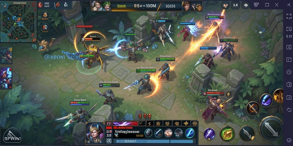 Tampilan menarik dari gameplay RPWIN1 menunjukkan aksi strategi yang seru.