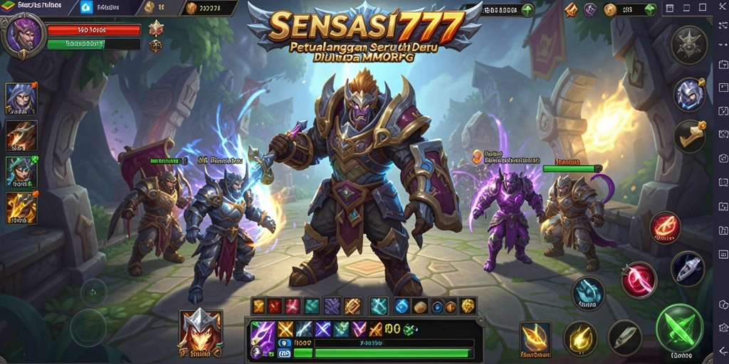 Screenshot dari gameplay SENSASI777 yang memukau dengan aksi seru di MMORPG.