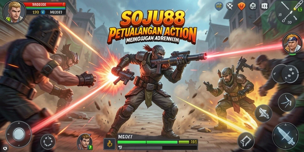 Tampilan gameplay mendebarkan dari SOJU88 dengan aksi intens.