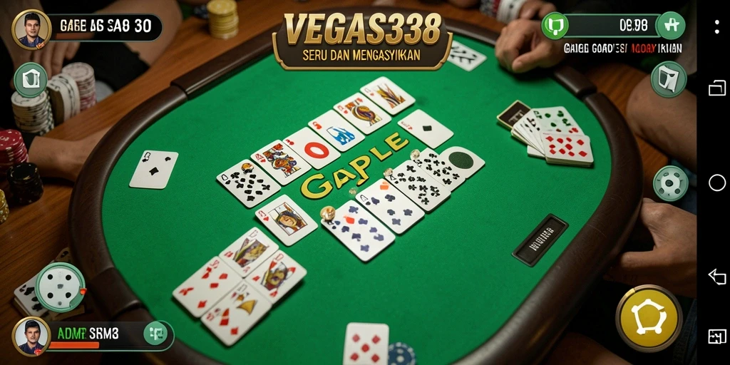 Tampilan gameplay Gaple yang menarik di VEGAS338.